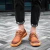 Chaussures décontractées en cuir véritable en cuir étanché