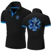 Men's Polos EMT Emergency Ambulance 2024 MENS SUMME NOUVEAU BUSINESS BOUTON POLO FOLM IMPRIMÉ CASSURABLE TOP CASSOIR Q240508