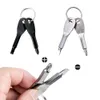 Shape Key Precision Screwdrivers Phillips Cast Stainless Steel Mini Slotted Keychain Outdoor Pocket Repair EDC Tools Multifunction chain
