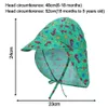 캡 모자 어린이를위한 여름 버킷 캡 UV 보호 야외 해변 햇볕 선 모자 소년과 여자 플립 커버 조절 가능한 넓은 챙 모자 태양 모자 D240509