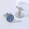 Cuff Links Libra Sleeve Button Legal Lawyer Judge Gavel Justice Cufflinks Round Enamel Balance Court Cufflinks Q240508