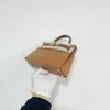 Top Ladies Designer Kiaelliy Bag Mini Generation Gold Brown Kombination Honigbraun Kombination Krokodil Haut Womens Bag