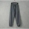 Pantaloni da uomo uomo casual uomo sciolto alla moda elastico pantaloni da carico solido uomo 2024 primavera estate stringere piedi leggeri