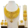 5st Gold Plated Halsband örhängen Dubai Women's Four Piece Jewelry Set Women's Daily Party and Wedding Season