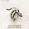 Ring Snake Black Stones Europe Style Style Klasik Yahudi Kadınlar için, Pure Sterling Sier'de Yepyeni Hediye