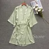 Women's Robe Big Lace Sleeve Robe Long Kimono Bathrobe Gown Lady Sexy Nightdress Bridal Wedding Dress Rayon Intimate Lingerie Sleepwear