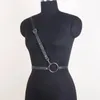 Riemen uyee harnas mode voor vrouwen pu lederen enkele schouderriem body keten punk tailleband suspenders bondage dagelijks
