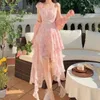 Robes de travail Jupe de princesse florale sens du design d'été premier amour doux moon moon dressforal sobe