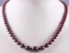 Garnet Natural Graduated Round Beads Collier 17 pouces bijoux pour cadeau F190 Chaines3834914