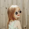 빈티지 귀여운 어린이 소녀 선글라스 선글라스 선 블록 아이 태양 안경 라운드 꽃 아기 아이 UV400 선글래스 여자 소년 패션 안경