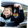 Anéis -chave Rainbow 24 Keychain Bolsa Bolsa Charms para Women Car Bag Keyring Chain Accessories Mackpack and Gift Dia dos namorados adequado OTCO9