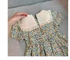 Robes de fille d'été Nouvelles filles coréenes édition perle de conception de fleur massive robe bébé fille douce robe mignonne de vêtements enfants vêtements2405