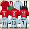 2024 Euro Portugal voetbalshirts B.Cernandes Joao Felix Pepe Bermardo Camisa de Futebol J.Moutinho voetbalshirt Men Kids Kit Women Ronaldo Portugese speler S-4XL S-4XL