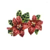 Brooches Personnalité Géométrique Rouge rouge double fleur Brooch rétro Full Force