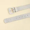 Belts Women PU Leather Waist Belt Eyelet Metal Buckle Pin Band Decoration For Corset Girl Lady