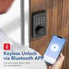 Smart Lock Smart Lock mit Bluetooth -Schlüssellose -Tür -Schloss mit Touchscreen -Tastatur einfach zu installieren Anwendungsverriegelung sicherer und wasserdichtes El Wx