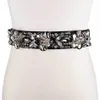 Women Elegant Rhinestone Belts crystal wide decorated Waistband for dress Vintage female designer wide elastic belt Ceinture Y200807 280u