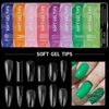 Pinpai Clear Acrilic Long Fute Nails Capsule Caffin francese French Copertura Falsa Falsi Falsi Bulgamera artificiale Gel di gel morbido 240509