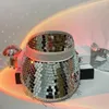 Berets Glitter Visor Hat Ultra-Flashing Spiegel für Disco House Cocktailpartys