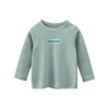 T-shirts Brand Tail Corean Childrens Edition 2021 Spring Childrens à manches longues T-shirt Coton Baby Clothingl240509