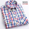 Heren -jurk shirts 7xl 8xl 100% katoen nieuwe herfst/winter heren shirt plaid lange mouw oxford oxford plus size zakelijke casual gratis strijken slanke fit d240427