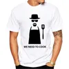T-shirts masculinos Thub 2024 Moda Nós e para cozinhar Design T-shirt short slve cozinheiro heisenberg tshirts tshirts tops casuais verão ts y240509