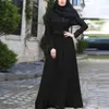 Ethnische Kleidung Muslimische Frauen Langarm Abaya Maxi Kleid Kaftan Araber Islam Dubai Cocktail Robe Elegante Spitzen Patchwork Kleid Party Mode