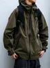Heren Jackets Mountain Outdoor Multi-Pocket Waterproof Hooded Hiking Jacket voor mannen Kleding Harajuku Casual jas Fashion ritssluiting Lading