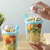 Lunchlådor Väskor 400 ml Portable Breakfast Cups Havregryn Spannmål NUT YOGHURT Sallad Cup Container Lunch Bento Sallad Blash Cup Salad Lunch Box