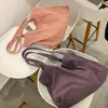 Shoulder Bags Women Casual Corduroy Bag Large Capacity Female Big Tote Handbag Folding Reusable Shopping Fashion Cloth