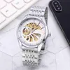 High End Mens Mechanical Watch New European Hollow Steel Waterproof Seahorse Watch Precision Waterproof Mineral Glass Transparent Bottom Watch