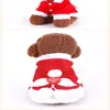 Trajes de vestuário de cachorro Casaco de anjo de Natal Papai Noel Terno Fancy Pet Gift - Red