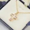 Vendre à chaud New Sterling Sier Cross Collier pour la mode féminine et le couple de groupe de bijoux de marque