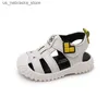 Slipper Baby Shoes Boys Sandals Summer Baby Soft Soes Childrens 1 à 2 ans Kick Resistant Beach Q240409