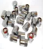 40 PCSLOT HALF HEX METAL TIRE VALVE CAPS Högkvalitativ bildäckventil Stam täcker mässing Chrome Finishing 8v1 trådar hel5033948