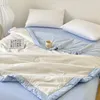 YanYangTian Doublesided Air Conditioner Comforter Solid Summer Quilt Blanket bed cover seersucker quilt single double bedding 240506