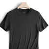 T-shirts pour hommes 4xl 5xl Plus taille Super Soft Modal Spring Summer Short à manches à manches tricotées Coul de cou rond