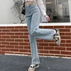 Jeans femininos jeans fêmeas linhas de perna larga de perna larga de alta qualidade Mom sexy mamãe ladra calça as calças