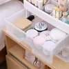 Opbergboxen Cosmetica Desktopdoos Lipstickrek Krandtafel Cosmetisch gezichtsmasker Dustbestendige sieraden Plastic Stora