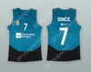 Custom nay mens Youth / Kids Luka Doncic 7 Real Madrid Teal / Black Basketball Jersey Top cousé S-6XL