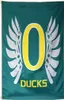 Oregon Ducks Wings Flag verde 3x5ft 150x90cm Impressão 100d Polyester Indoor Outdoor Decoration Bandeira com ilhós de bronze 6337122