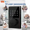 Smart Lock Tuya Life Intelligent Life Smart Door Lockless sem chave Aplicação de trava de porta com toque wx