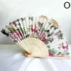 Chinese stijlproducten Klassieke antieke vouwfan Vintage Chinese stijl Single-Sided Silk Folding Fan Flower Bamboo Dance Hand Fan