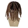 8 pouces dreadlocks Indian Virgin Human Hair Remplacement ombre couleur t # 1b / 30 8x10 nœuds pupee pour les hommes noirs