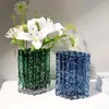 Vasen 1 Italienische High-End-Internet-Promi leichte Luxusgletscher Vase Glas transparente Blumenarrangement Rose Wohnzimmer Din