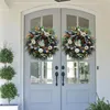 Decorative Flowers White Pumpkins Ranunculus Wreath Fall Decor For Front Door Handmade Hydrangea Big Pumpkin Festival Leaf 36