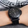 Zegarek damski na nadgarstek Seria Luminor PAM00441 Fat Sea Black Plate Ceramiczna podwójna strefa czasowa dynamiczna magazyn Automatyczne mechaniczne męskie zegarek
