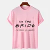 Men's T-Shirts FRIENDS Themed Hen Bachelorette Party Strtwear Aesthetic Ts Wedding T-Shirt Bride Team Bridesmaid Evjf Tshirt Women Tops T240506