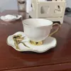 Coffee Cup Bone China Porcelain Coffee Set Northern Europe Style Cups Saucers Set Butterfly Ornaments Ceramic Drinkware 240508