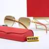 Sonnenbrille Herren Sonnenbrille Übergroße quadratische Leopardenarme Doppelstange Nase Brücke Blaues Lila -Metallbrillen Rahmen Holz American Eyewear UV400